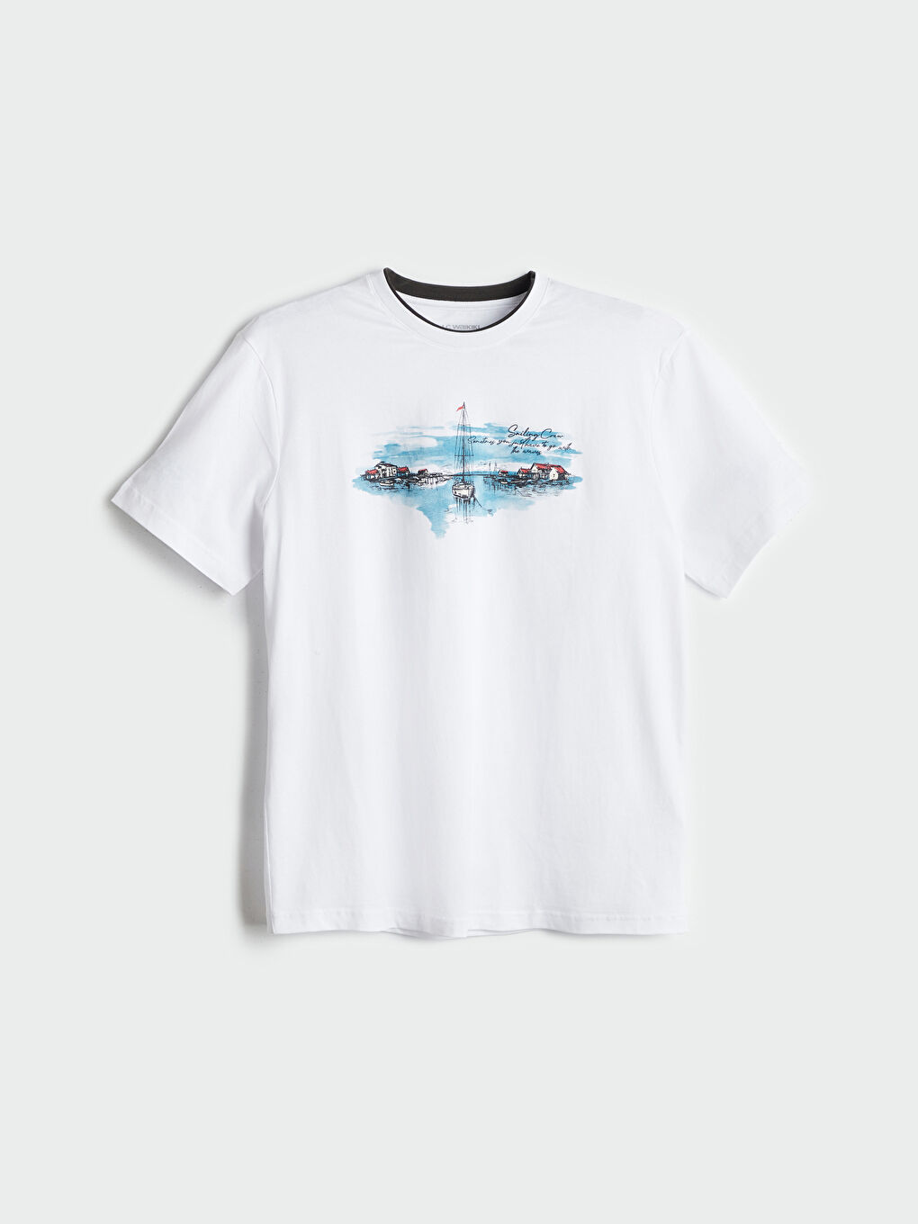LCWAIKIKI Classic Κοντομάνικο T-shirt με Στρογγυλή Λαιμόκοψη, Εκτυπωμένο, από Χτενισμένο Βαμβάκι για Άνδρες -S59227Z8-Q6K