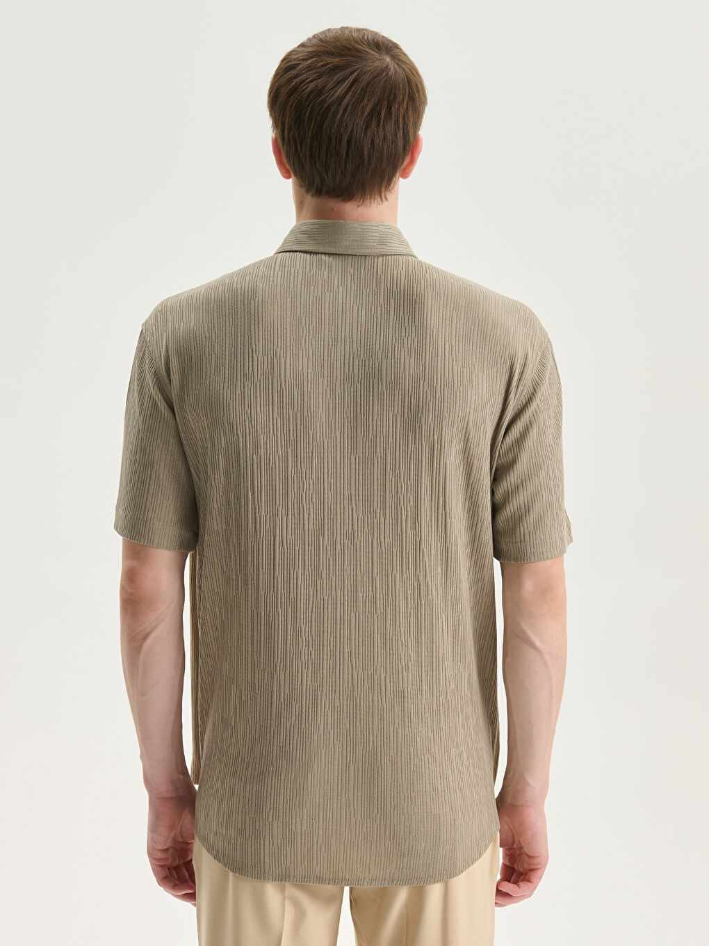 LCW Vision Regular Fit Short Sleeve Men's Textured Shirt -S59238Z8-JTZ