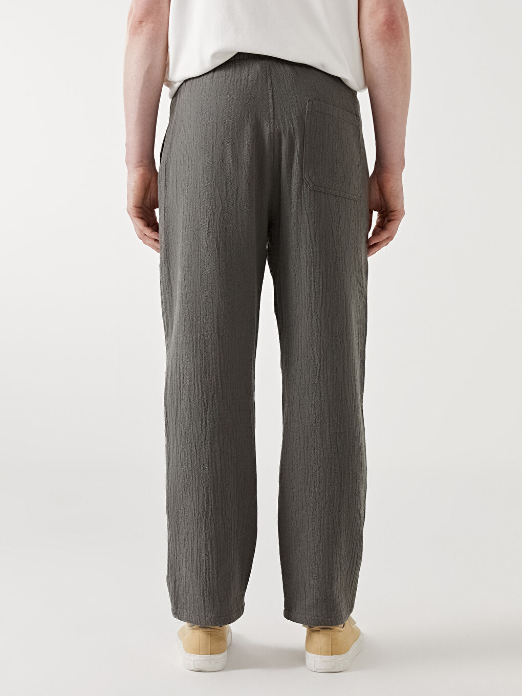 XSIDE Pantalone širokog kroja od muslina sa učkurom za muškarce -S59250Z8-YAG