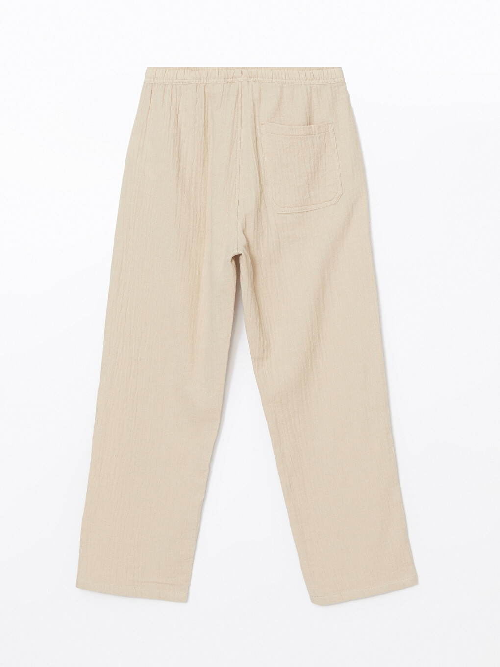 Loose Fit Muslin Drawstring Men's Trousers-5