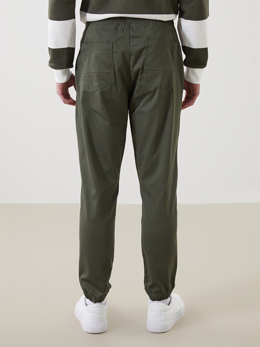 Haki Slim Fit Erkek Jogger Pantolon-3