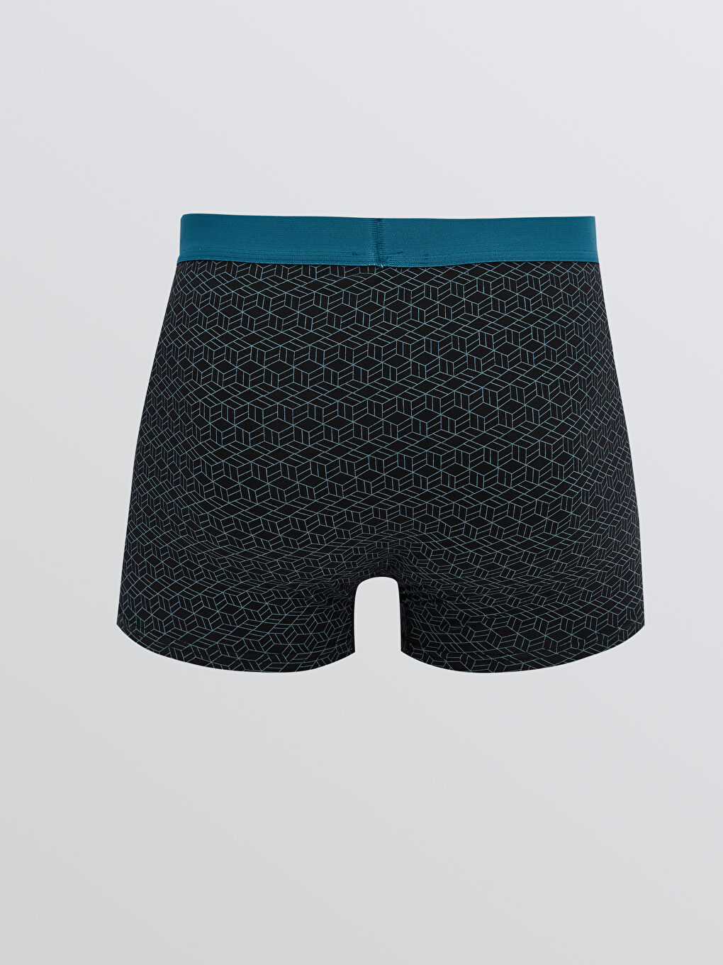 Siyah Standart Kalıp Pamuklu Esnek Erkek Boxer-1