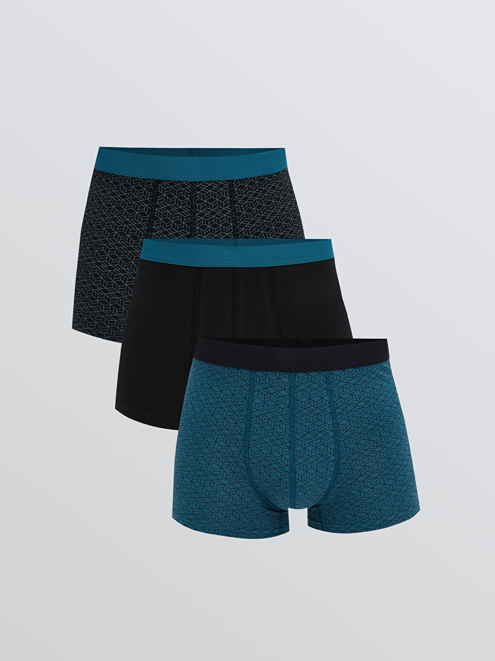 Standard Fit Cotton Flexible Men's Boxer 3-Piece -S59288Z8-LSY