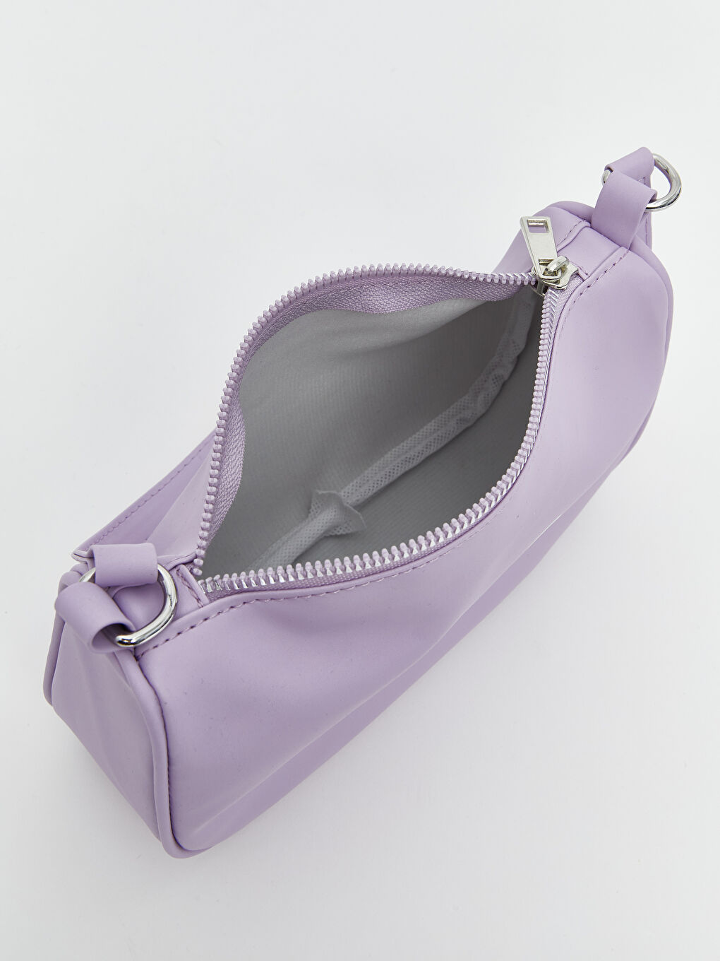 Lila Kelebek Baskılı Kız Çocuk Baget Çanta-2