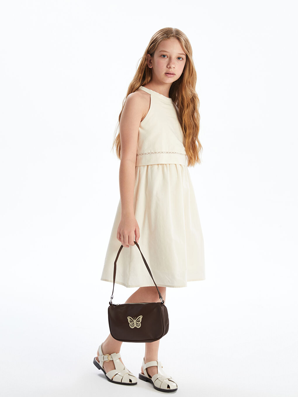 حقيبة باغيت مطبوعة بفراشات للبنات-1