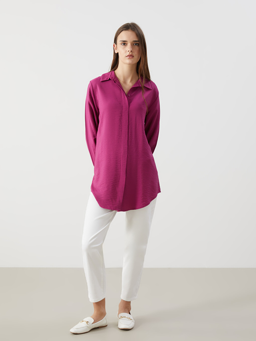 Textured Women's Shirt Tunic-1