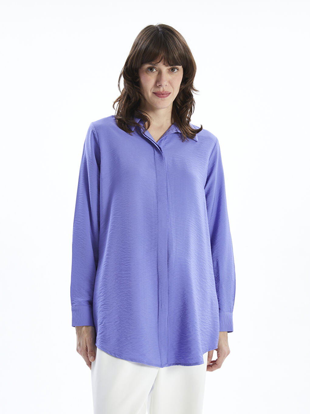 Textured Women's Shirt Tunic -S59318Z8-VE0