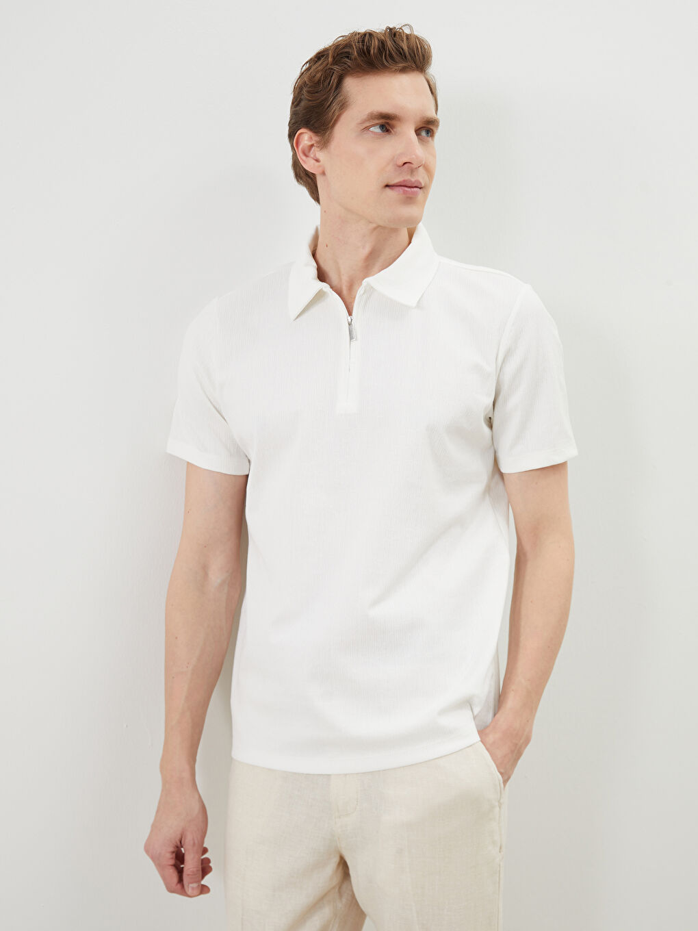 SOUTHBLUE Polo Neck Short Sleeve Men's T-Shirt -S59324Z8-R9J