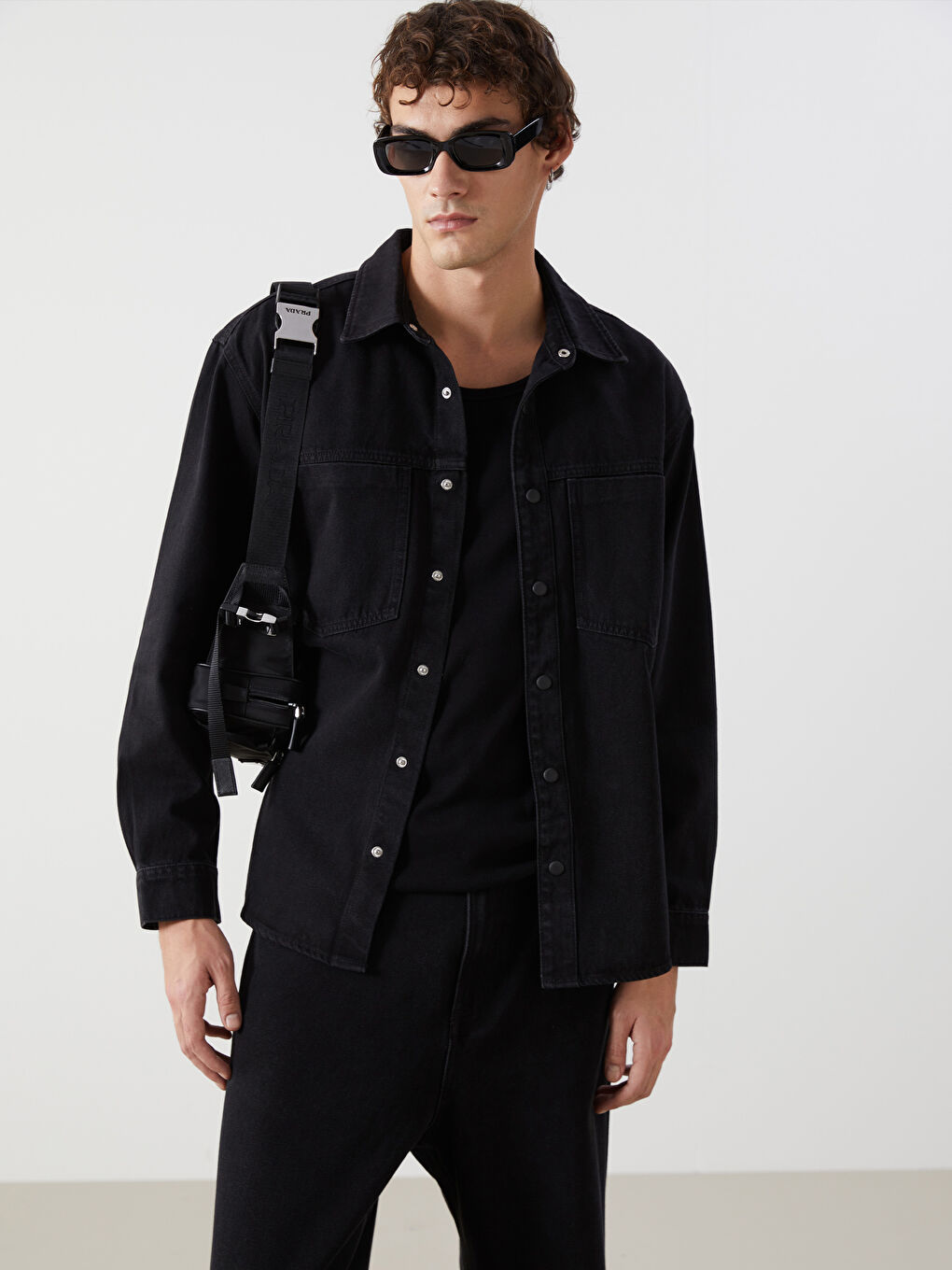 Loose Fit Double Pocket Men's Shirt -S59332Z8-326