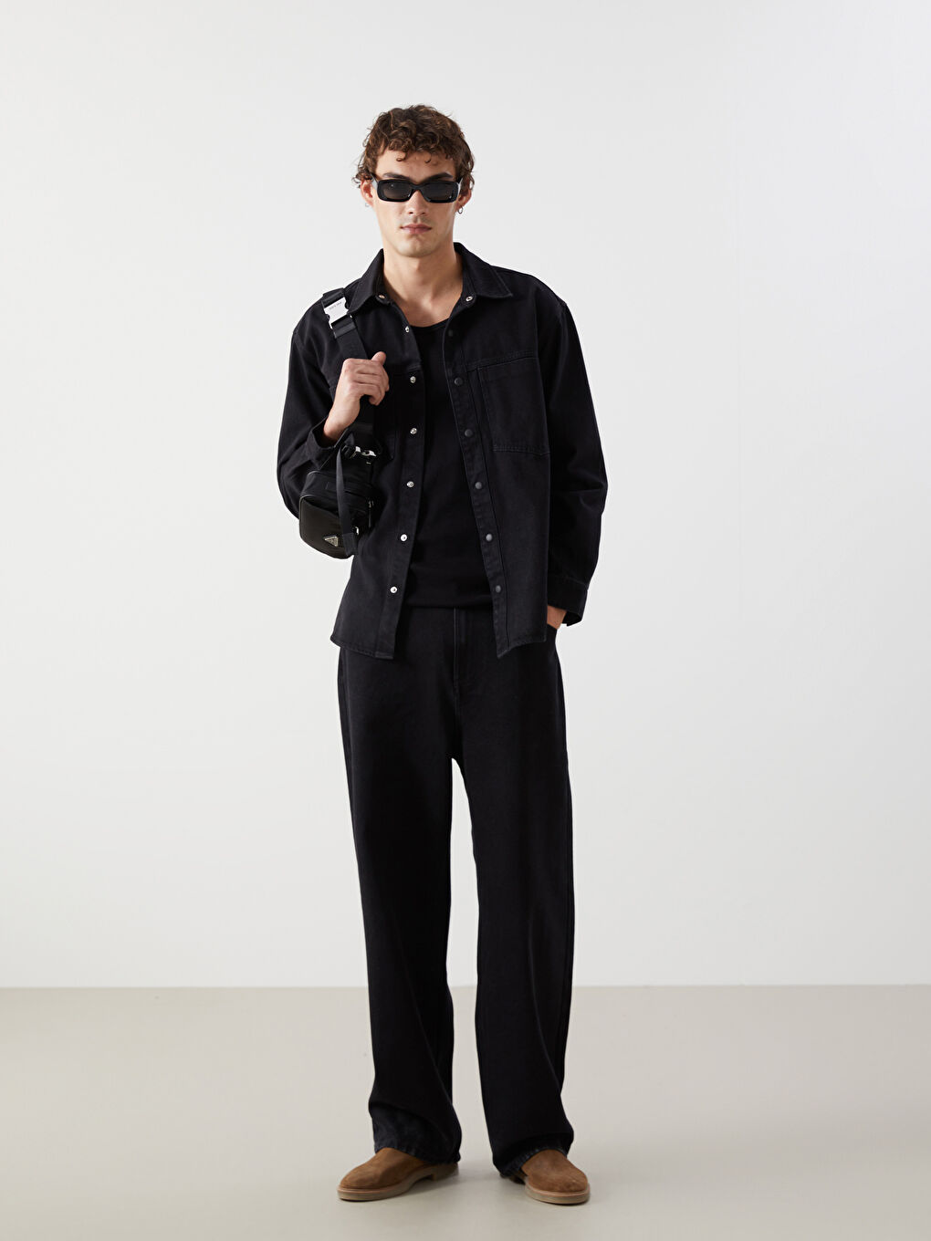 Loose Fit Double Pocket Men's Shirt -S59332Z8-326