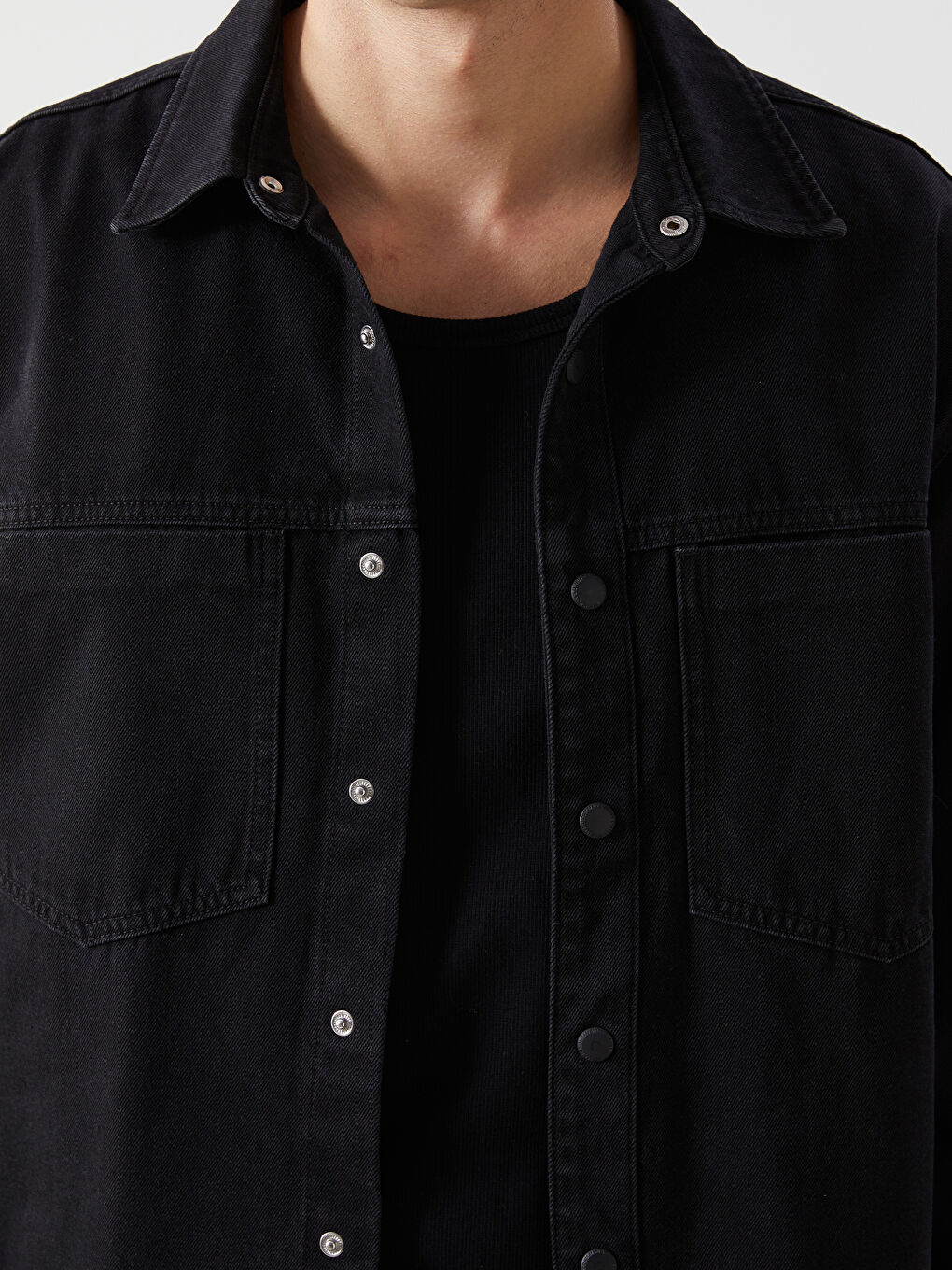 Loose Fit Double Pocket Men's Shirt -S59332Z8-326