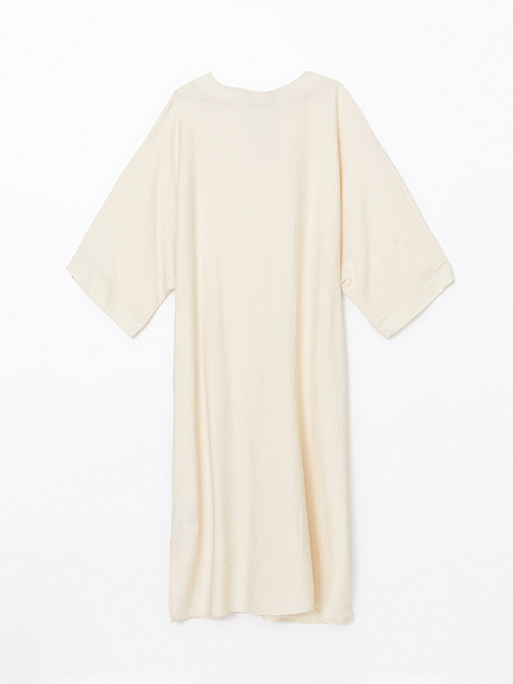 Tie Neck Textured Oversize Dress-5