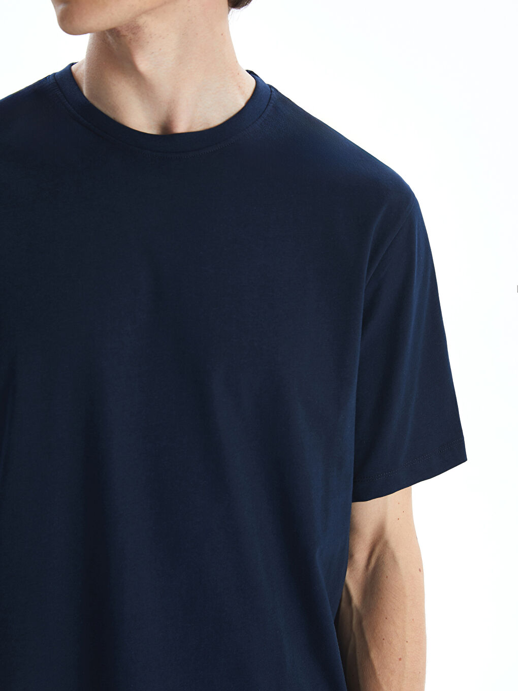 T-shirt pour Hommes en Jersey à Col Rond-2