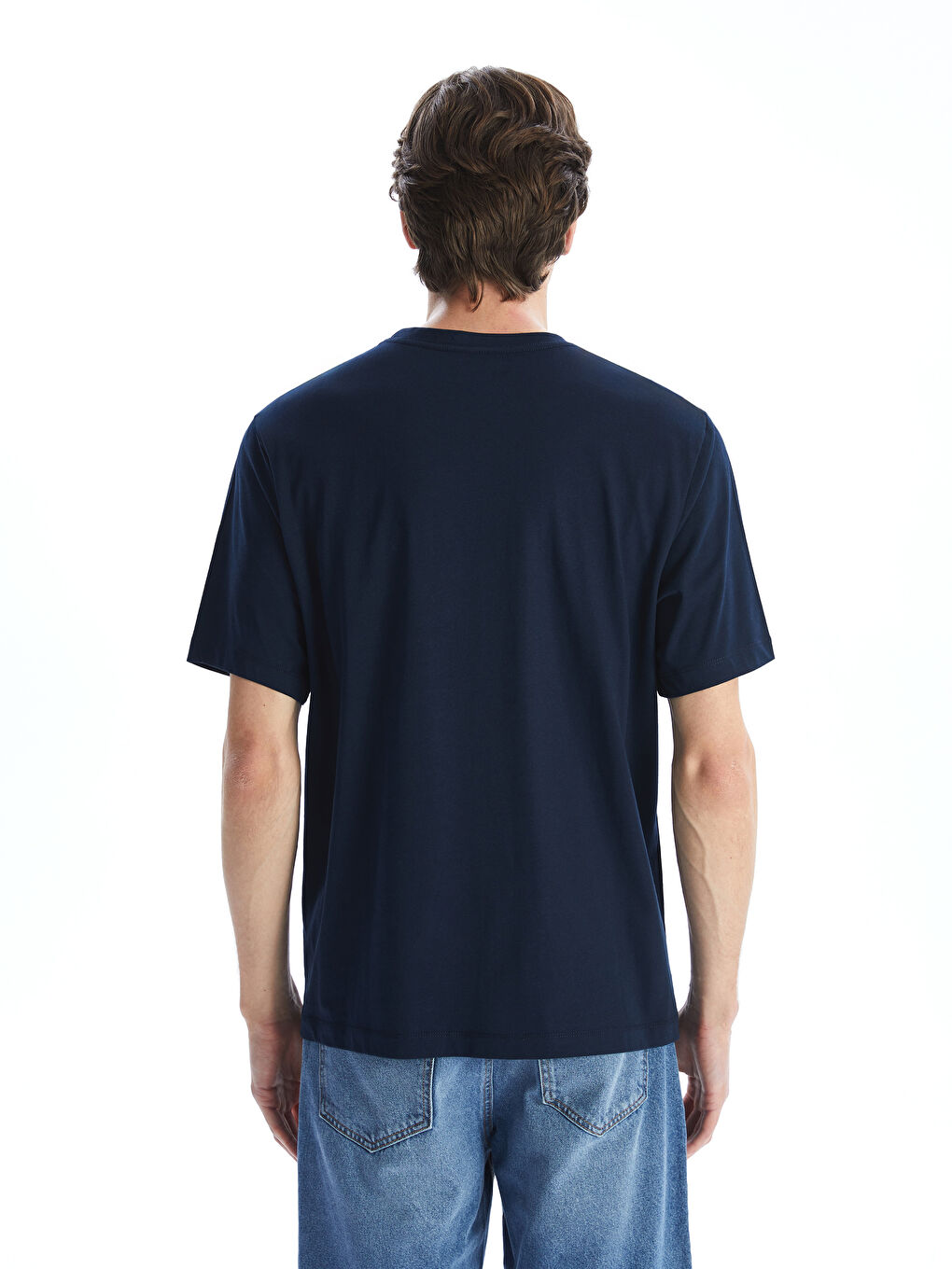 T-shirt pour Hommes en Jersey à Col Rond-3