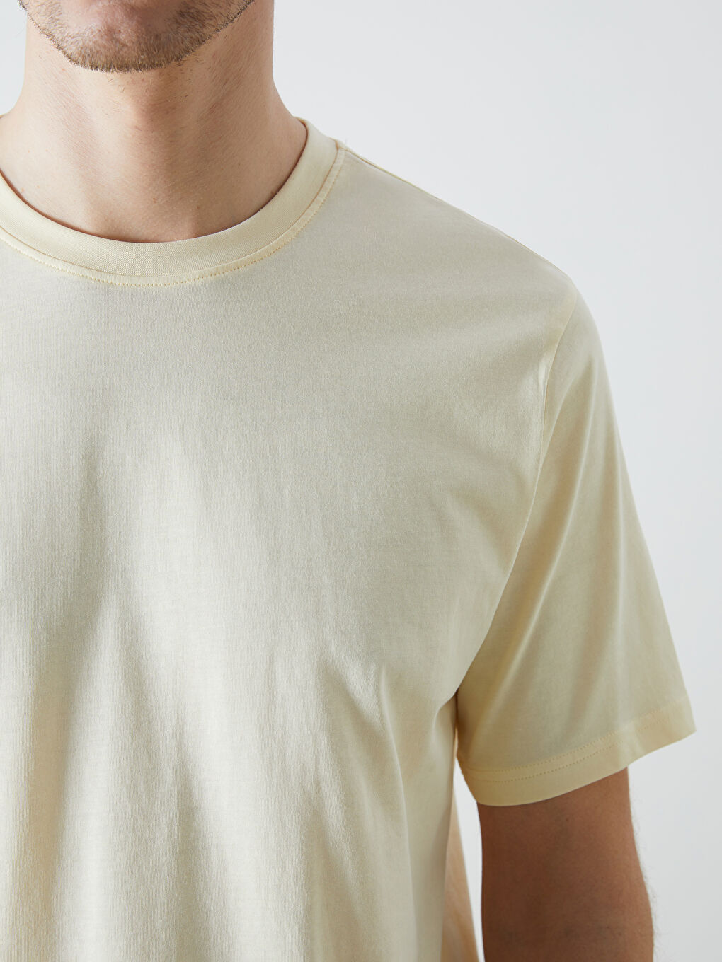 T-shirt pour Hommes en Jersey à Col Rond-2
