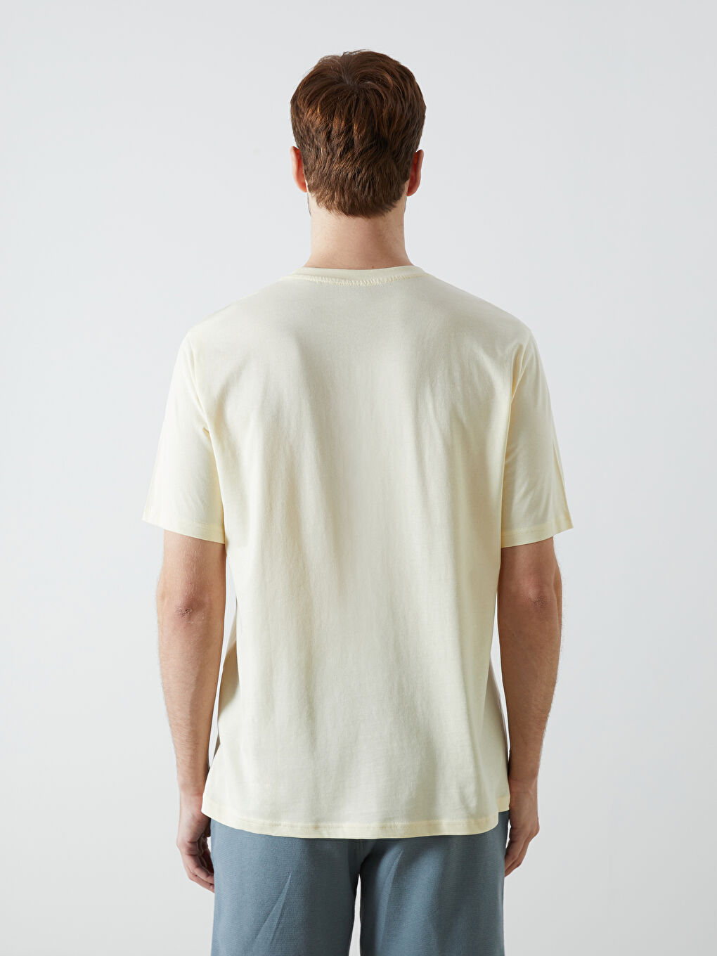 T-shirt pour Hommes en Jersey à Col Rond-3