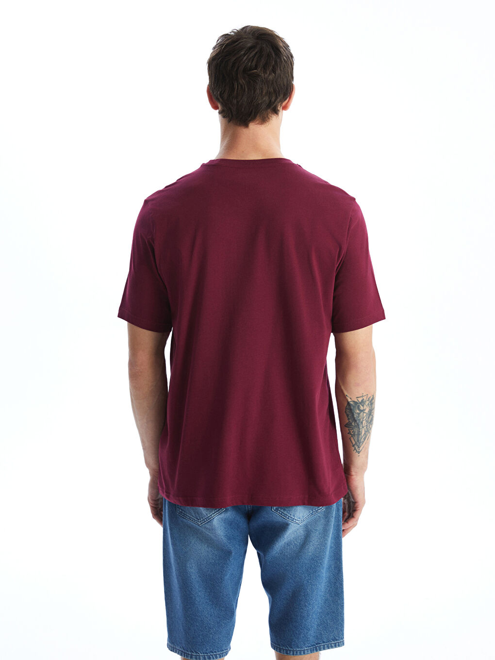 T-shirt pour Hommes en Jersey à Col Rond-3