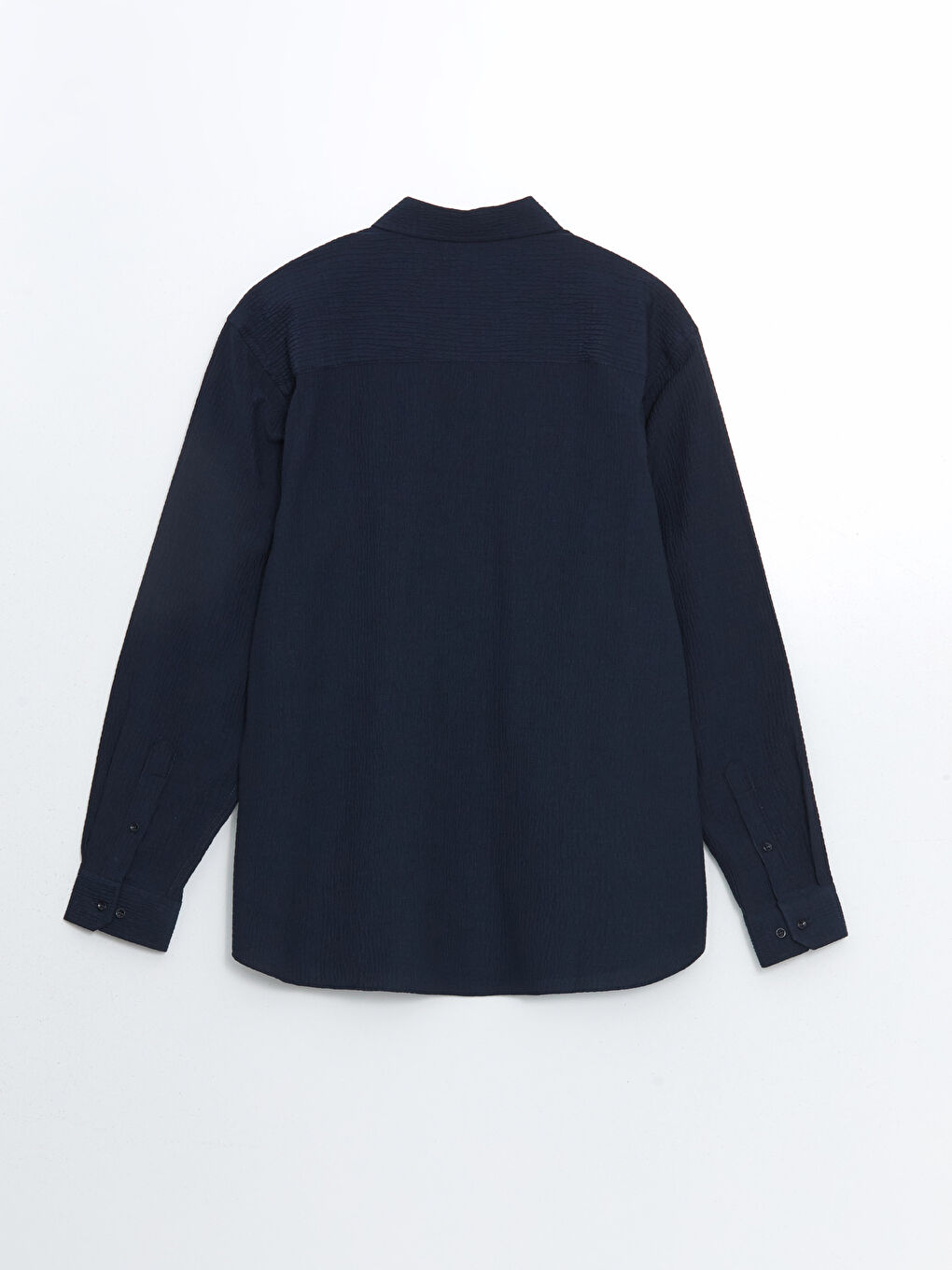 Regular Fit Long Sleeve Dobby Fabric Men's Shirt-5