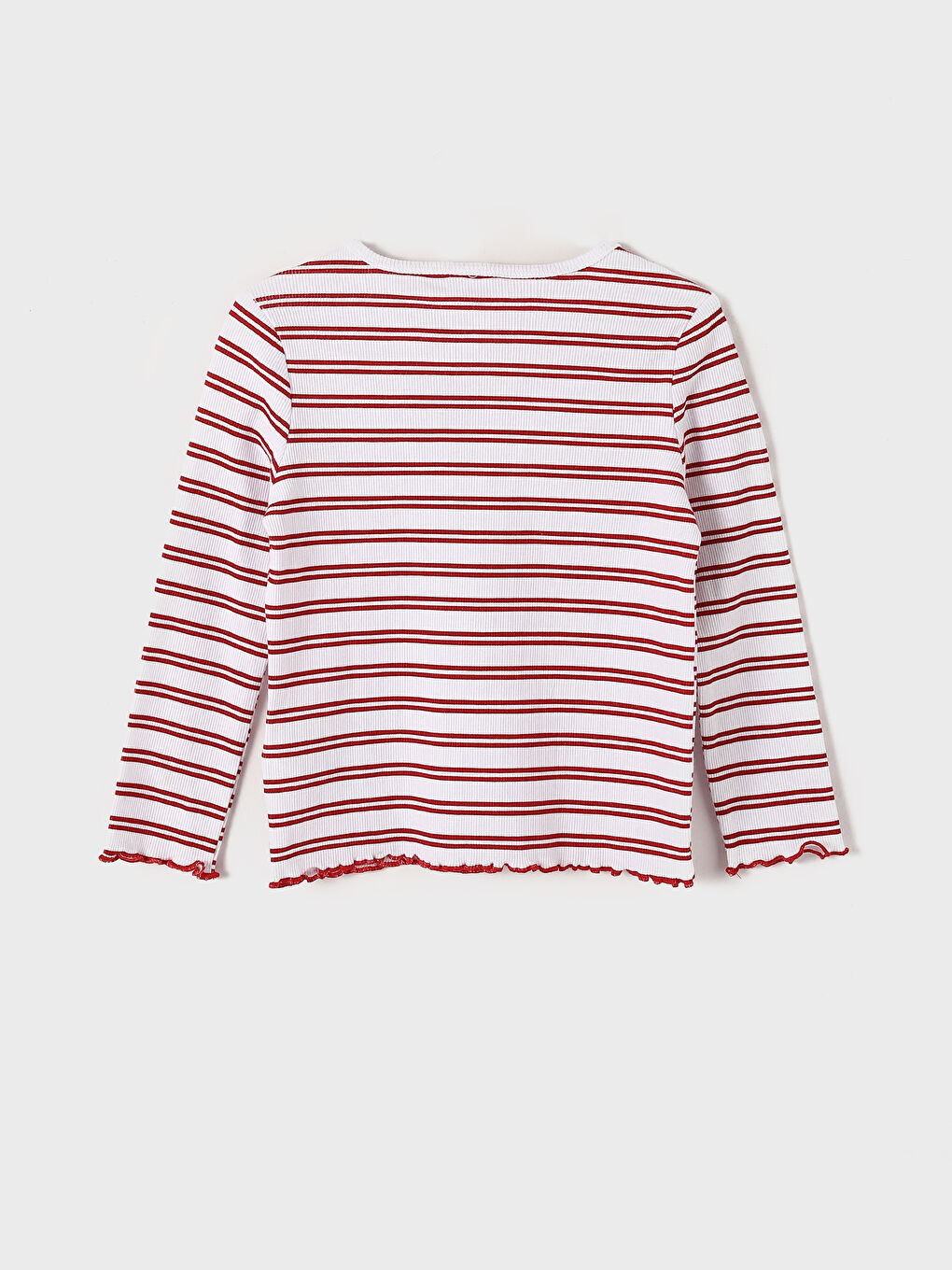 Crew Neck Striped Long Sleeve Girls' T-Shirt -S59387Z1-E48