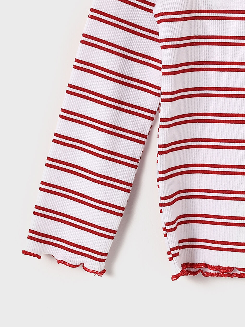 Crew Neck Striped Long Sleeve Girls' T-Shirt -S59387Z1-E48