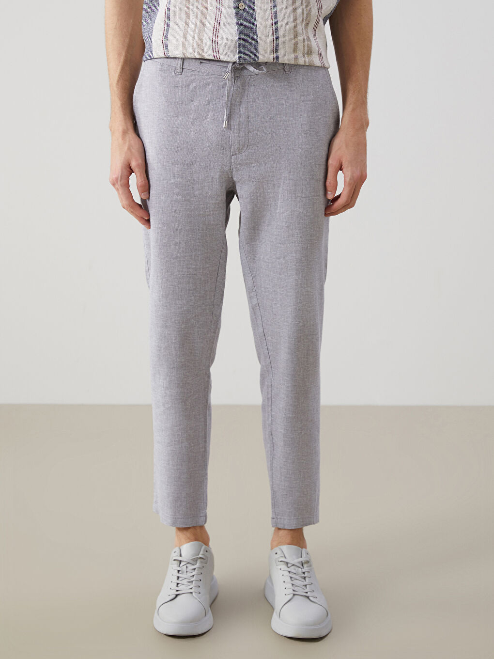 LCW Vision Pantalon homme coupe slim en lin mélangé -S59398Z8-CUZ