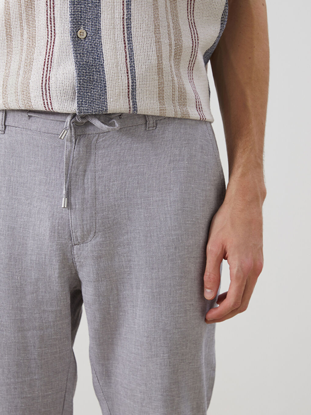 LCW Vision Pantalon homme coupe slim en lin mélangé -S59398Z8-CUZ