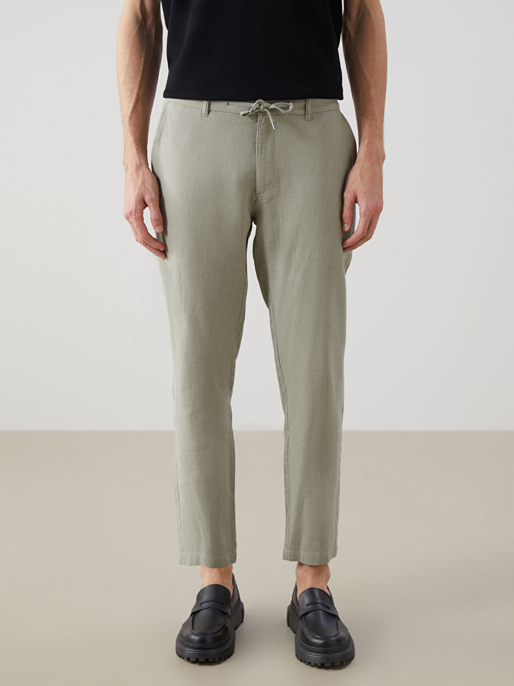 LCW Vision Slim Fit Keten Karışımlı Erkek Pantolon -S59398Z8-YL7