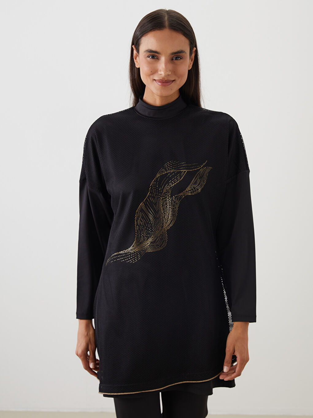 ملابس سباحة محتشمة أسود امرأة -S59419Z8-CVL