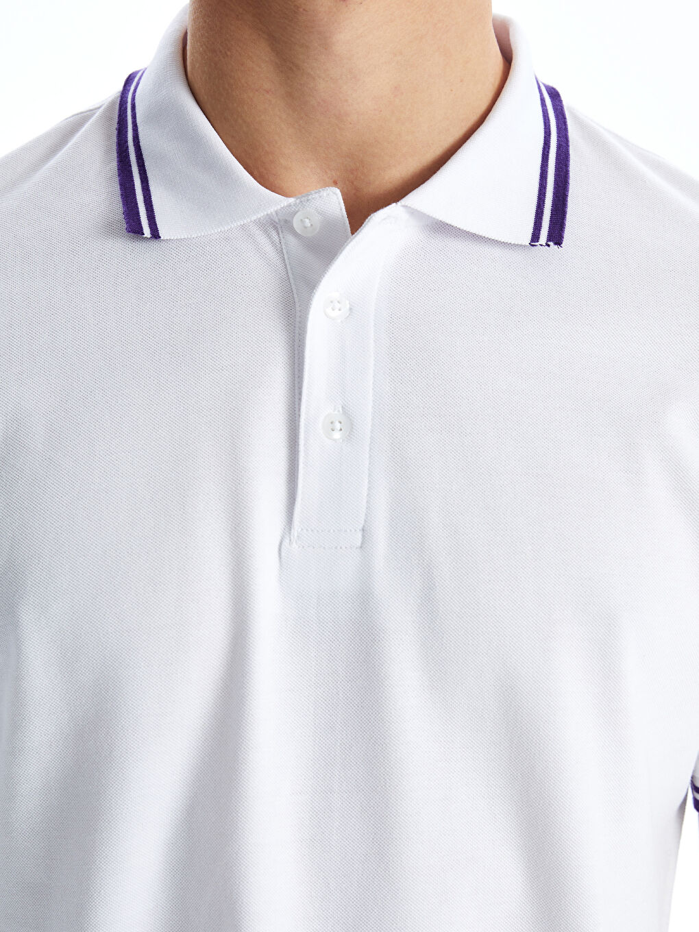 Polo Neck Short Sleeve Pique Men's T-Shirt-2