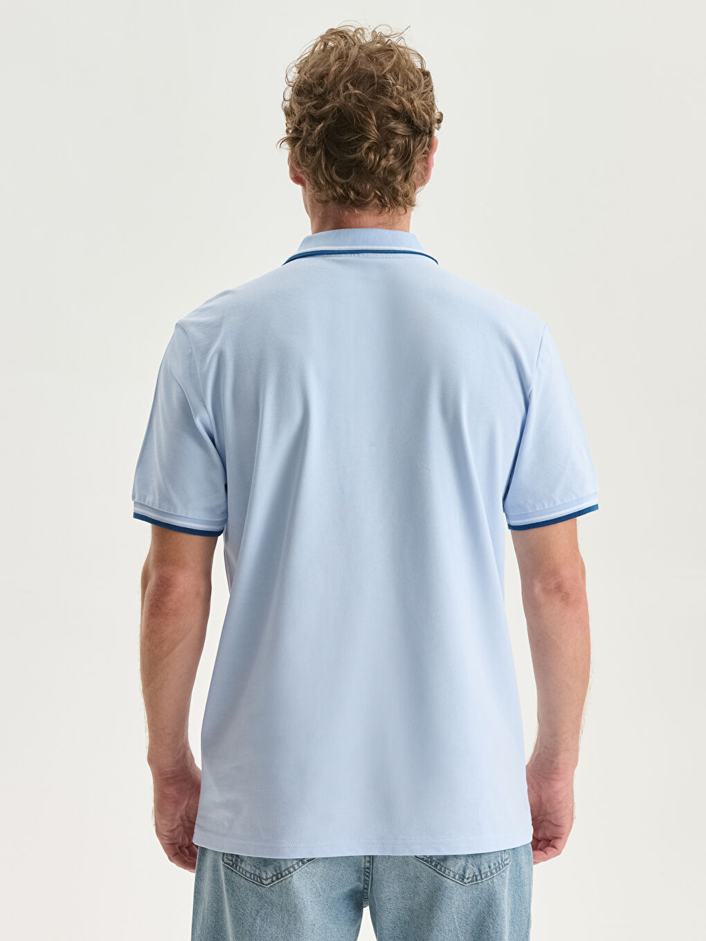 تي شيرت بياقة بولو كم قصير بيكيه للرجال-3