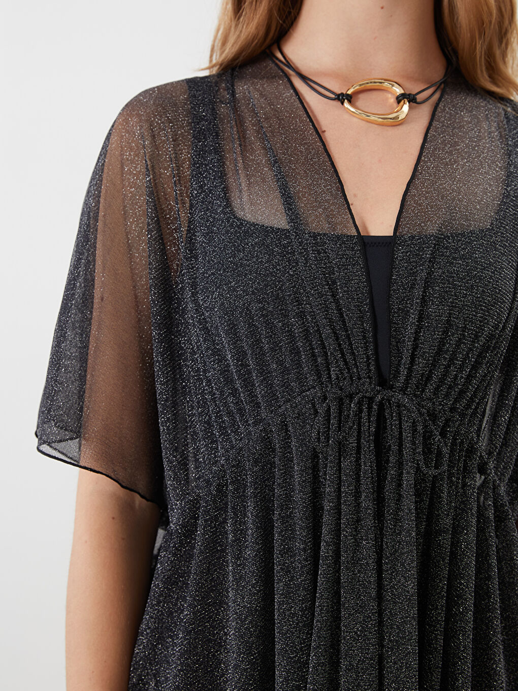 LCW DREAM Šal kragna Sjajni izgled Ženski Kimono -S59449Z8-SLQ