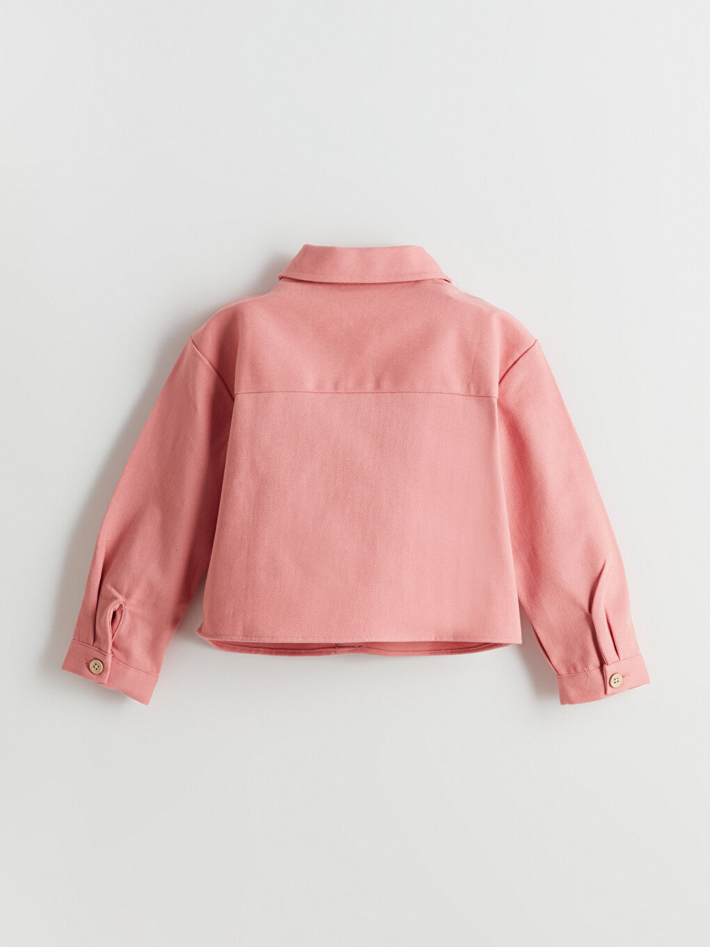 Buttoned Shirt Collar Basic Girls Jacket -S59466Z1-FGV