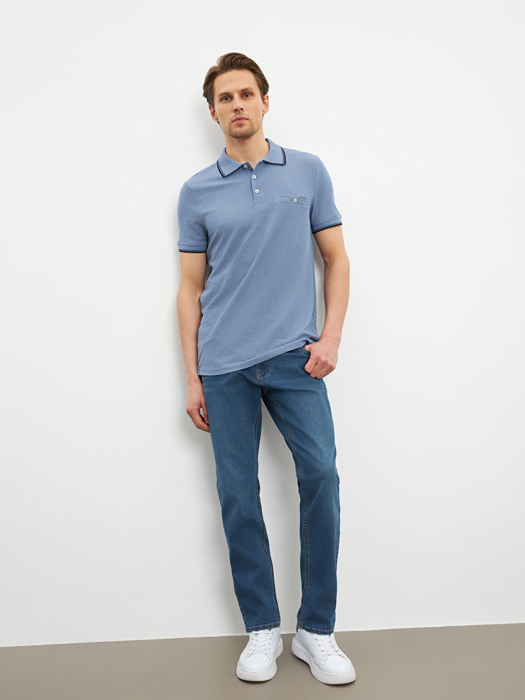 Polo Neck Short Sleeve Jersey Men's T-Shirt -S59470Z8-YSW