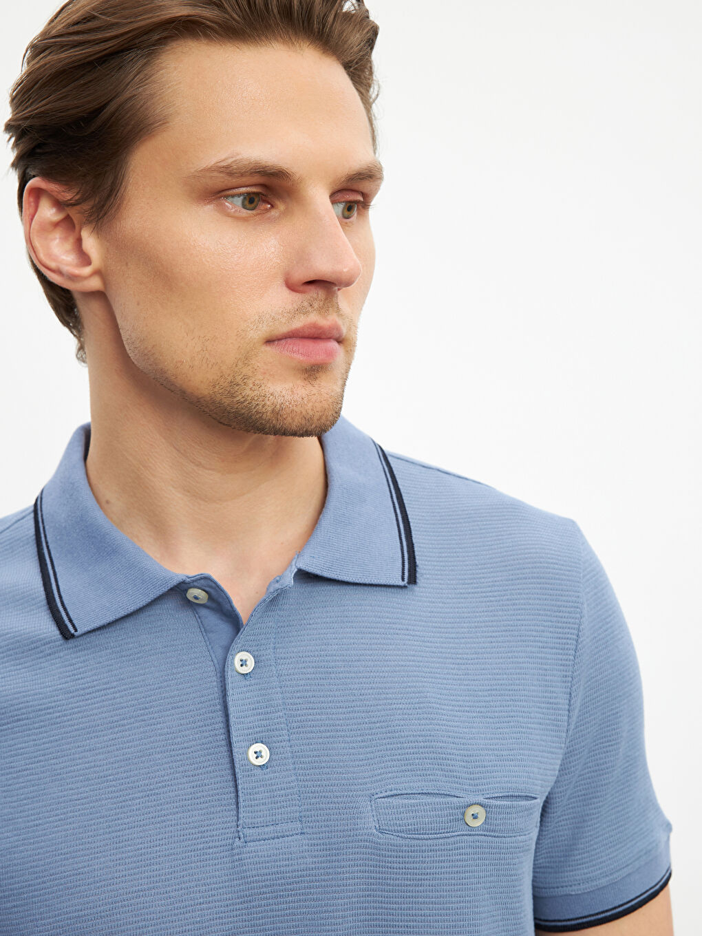 Polo Neck Short Sleeve Jersey Men's T-Shirt -S59470Z8-YSW