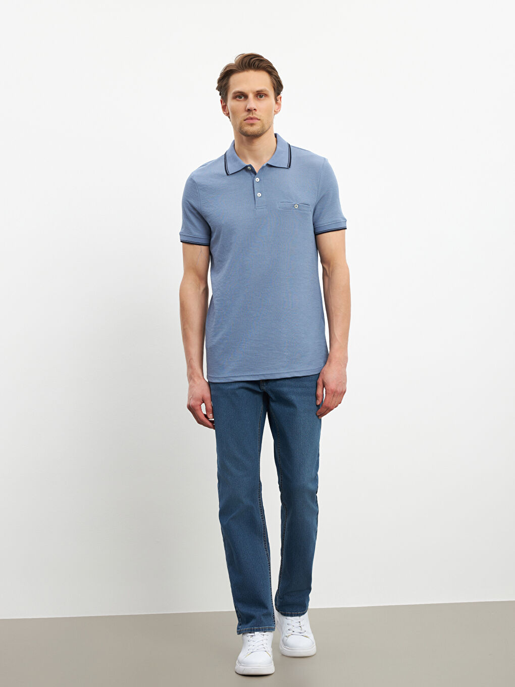Polo Neck Short Sleeve Jersey Men's T-Shirt -S59470Z8-YSW