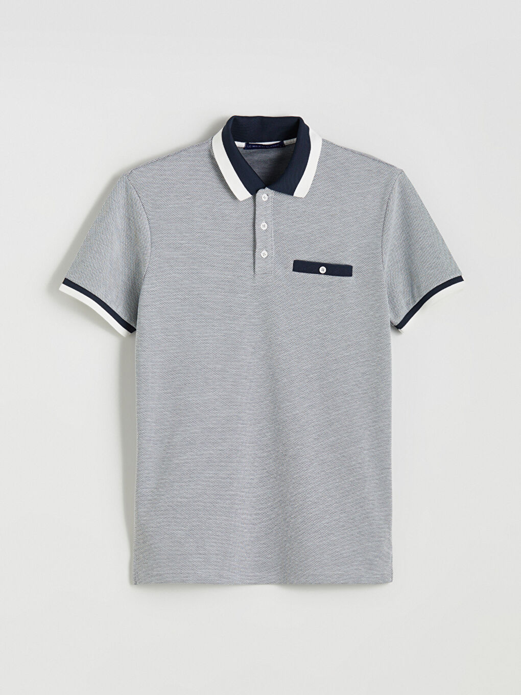 Polo Neck Short Sleeve Patterned Men's T-Shirt-4