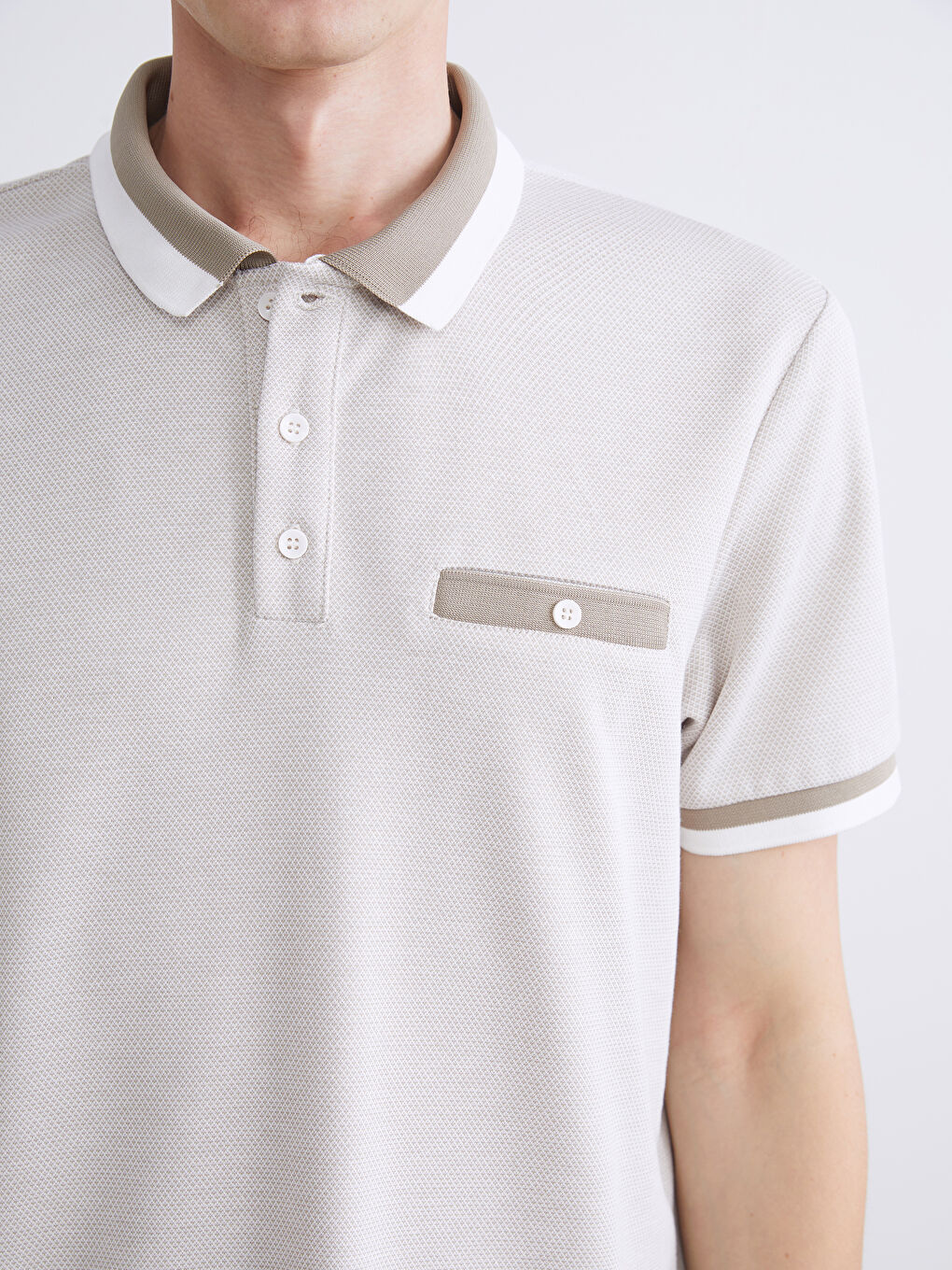 T-shirt à motifs à manches courtes pour hommes avec col polo-2