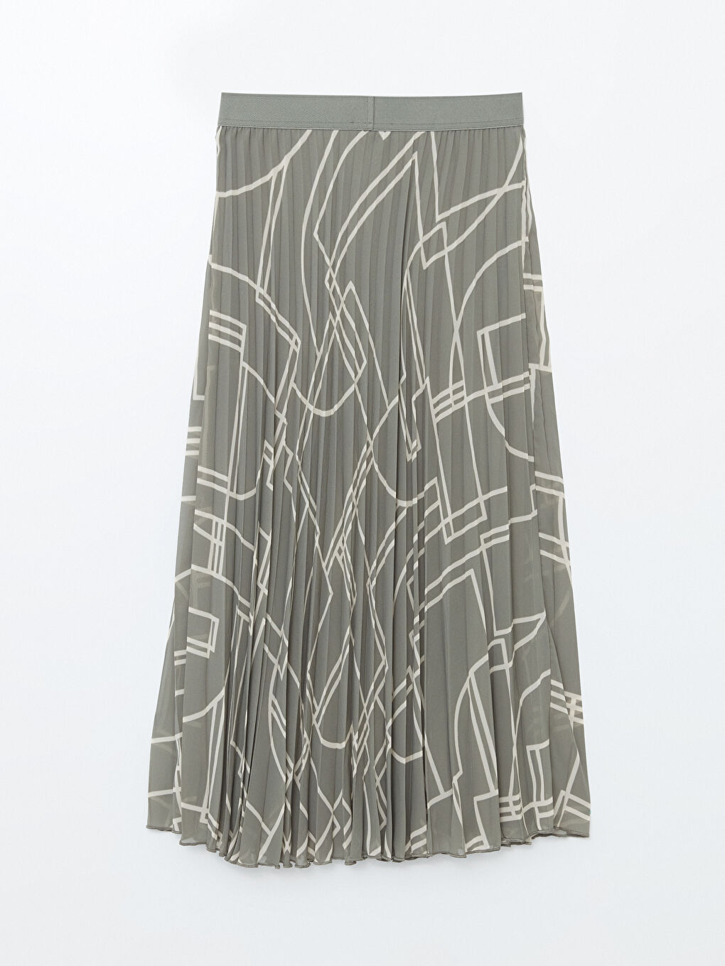 Elasticated Waist Patterned Pleated Women's Skirt -S59511Z8-LRR
