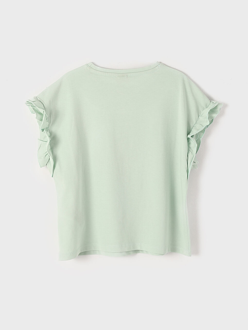 Flower Printed Crew Neck Short Sleeve T-Shirt-1