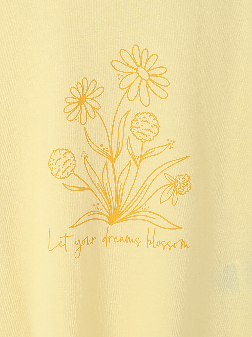 تيشيرت بأكمام قصيرة ورقبة دائرية بطبعة زهور-3