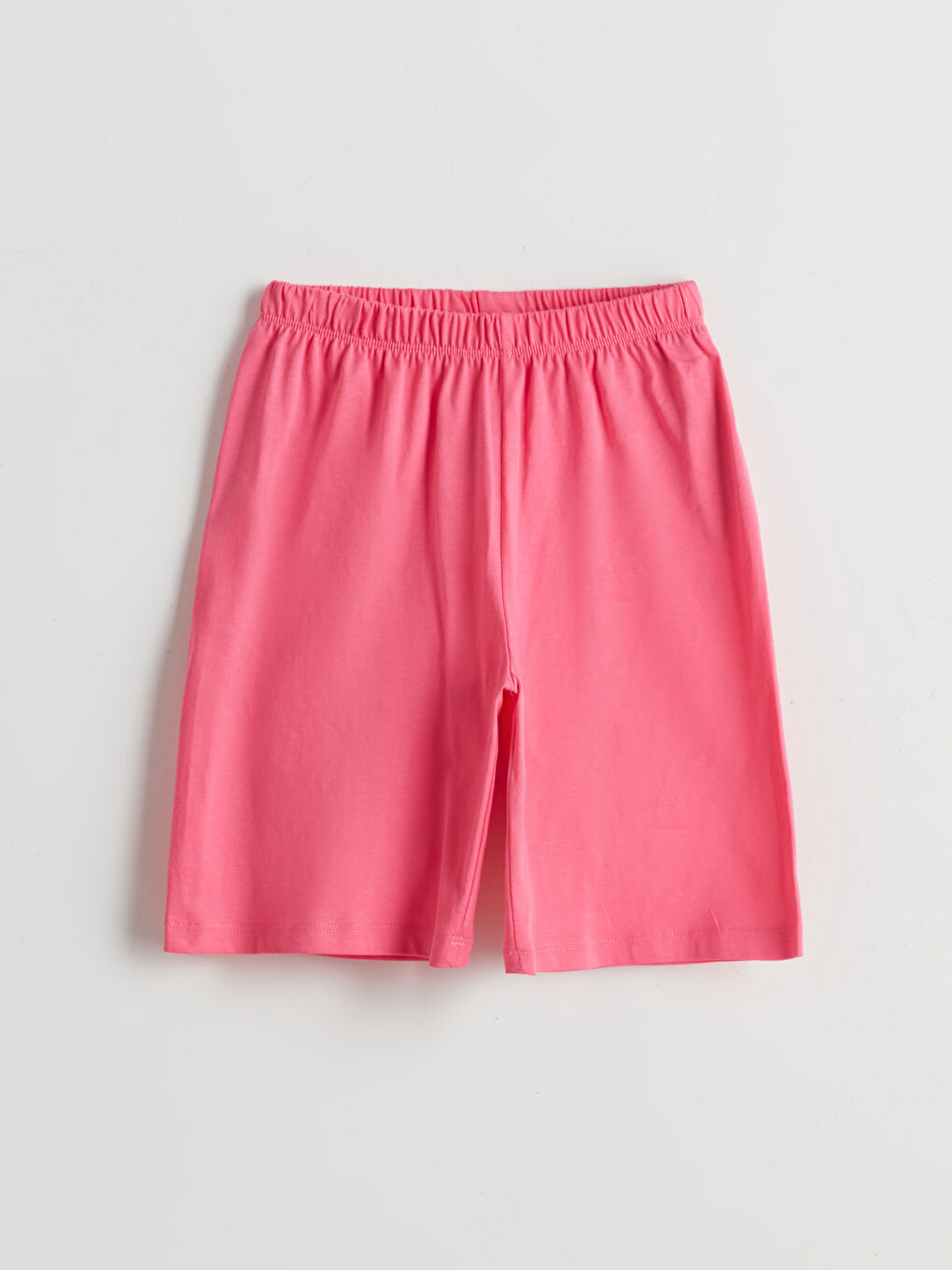 طقم بيجامة قصيرة للبنات بياقة دائرية-3