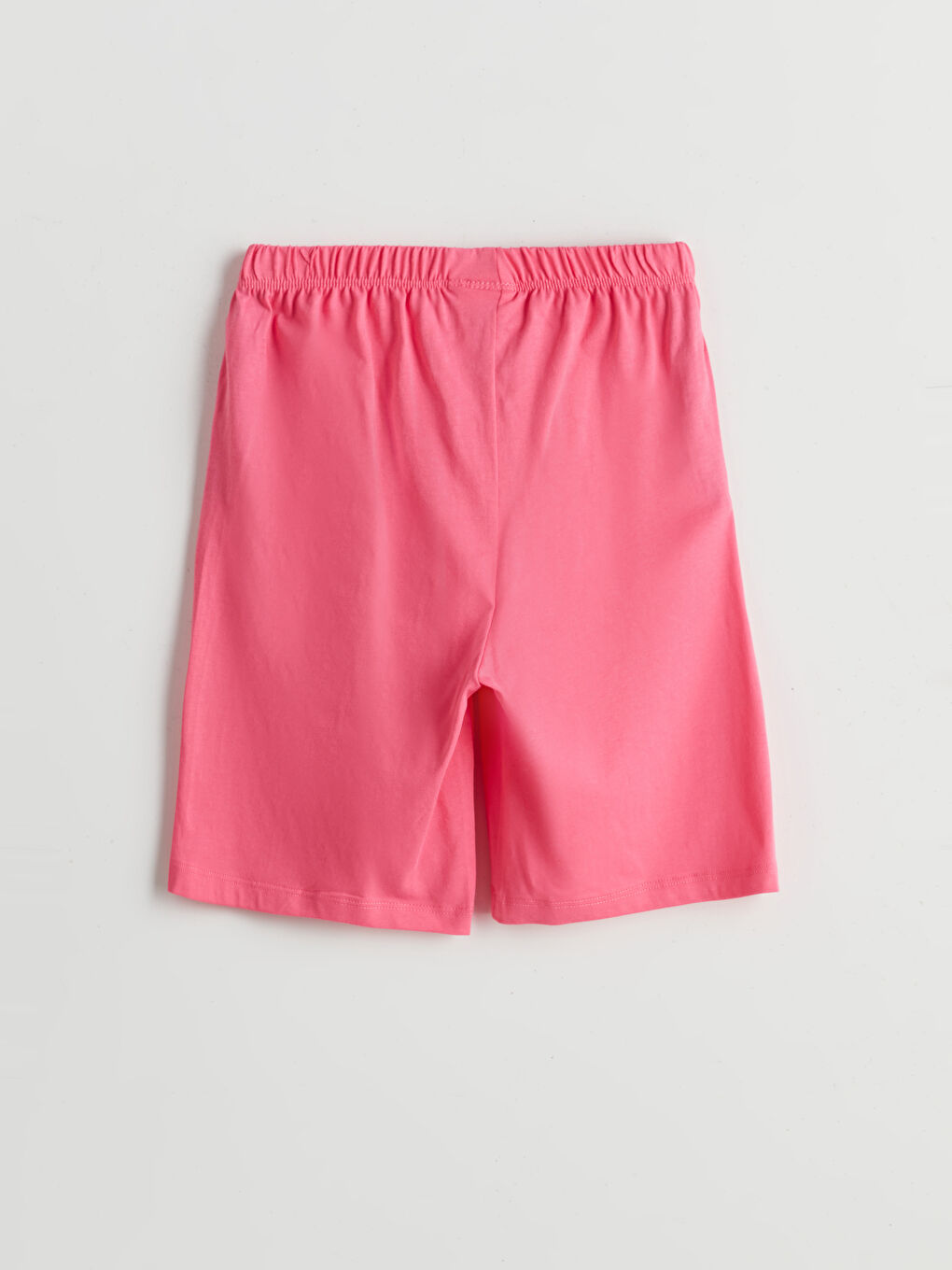 طقم بيجامة قصيرة للبنات بياقة دائرية-4