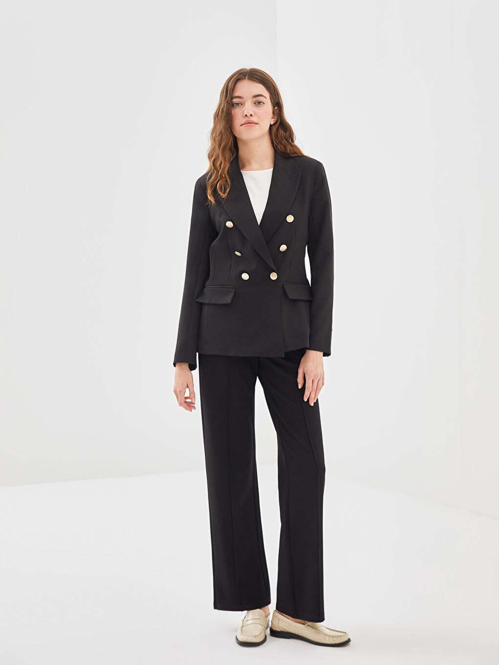 Ženska blazer jakna od krepa -S59576Z8-CVL
