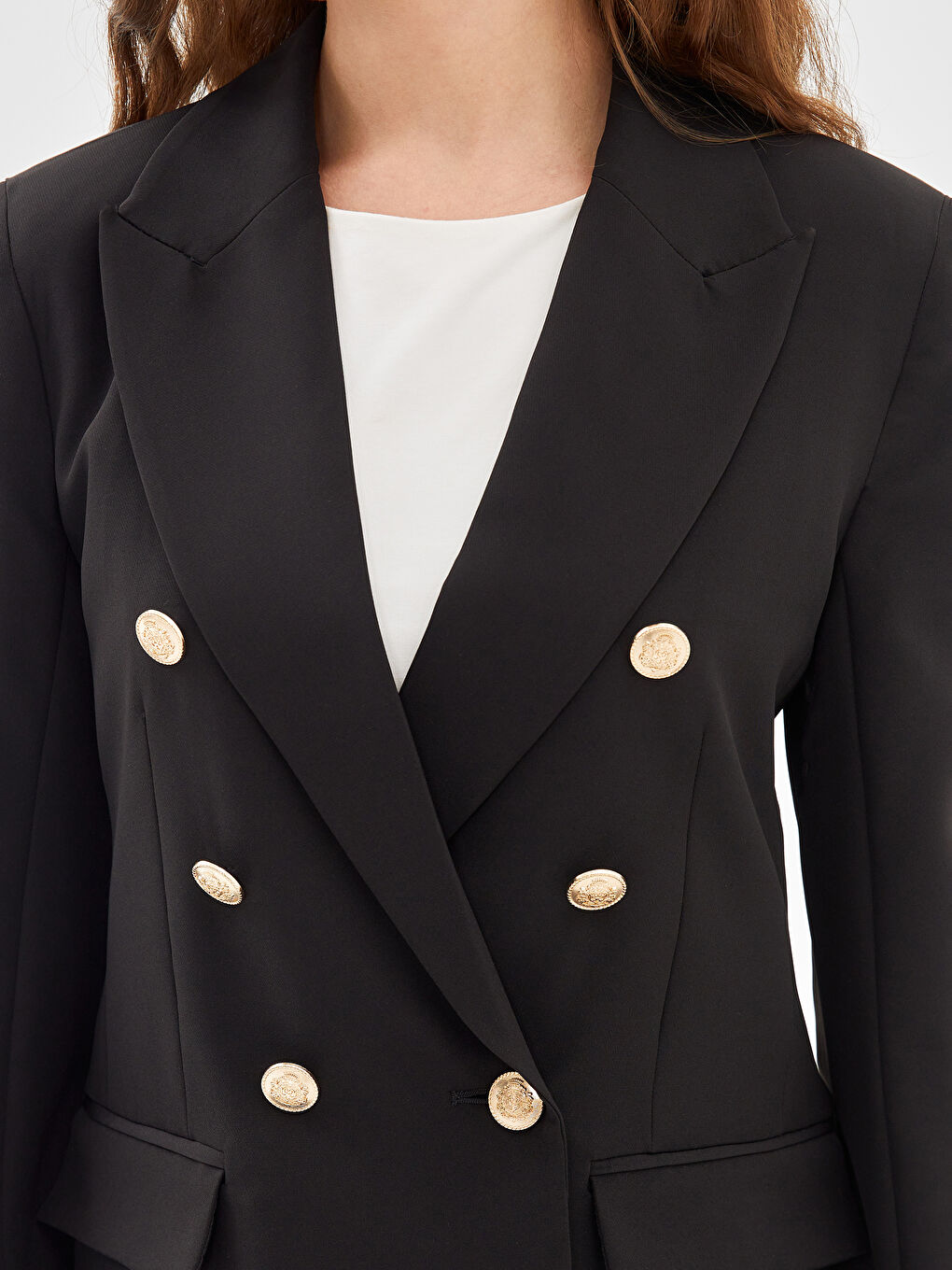 Ženska blazer jakna od krepa -S59576Z8-CVL