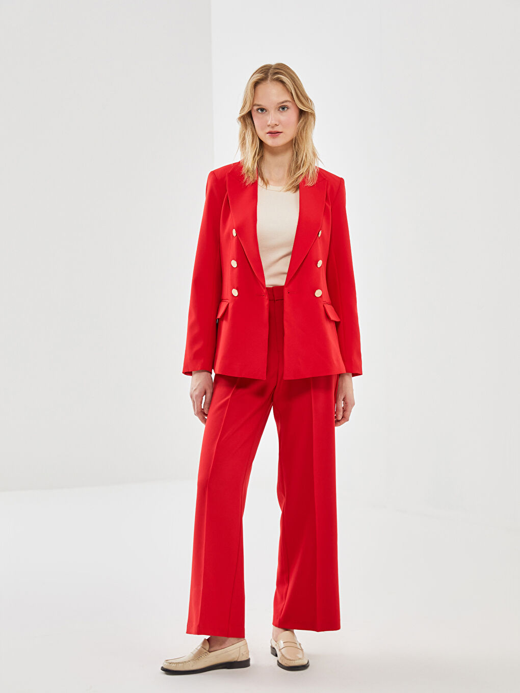 Ženska blazer jakna od krepa -S59577Z8-CRT