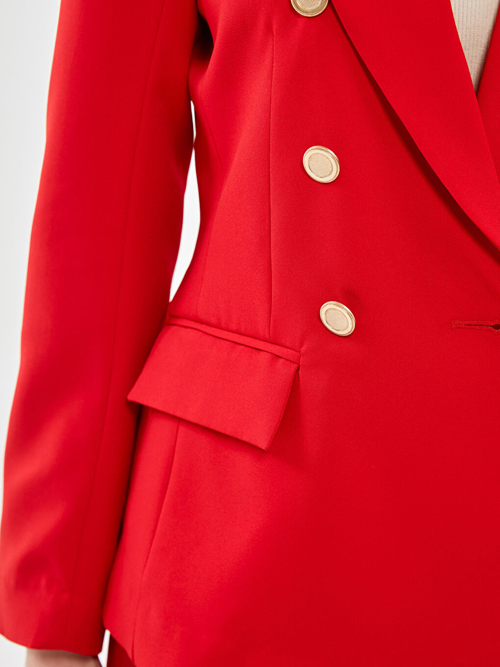 Ženska blazer jakna od krepa -S59577Z8-CRT