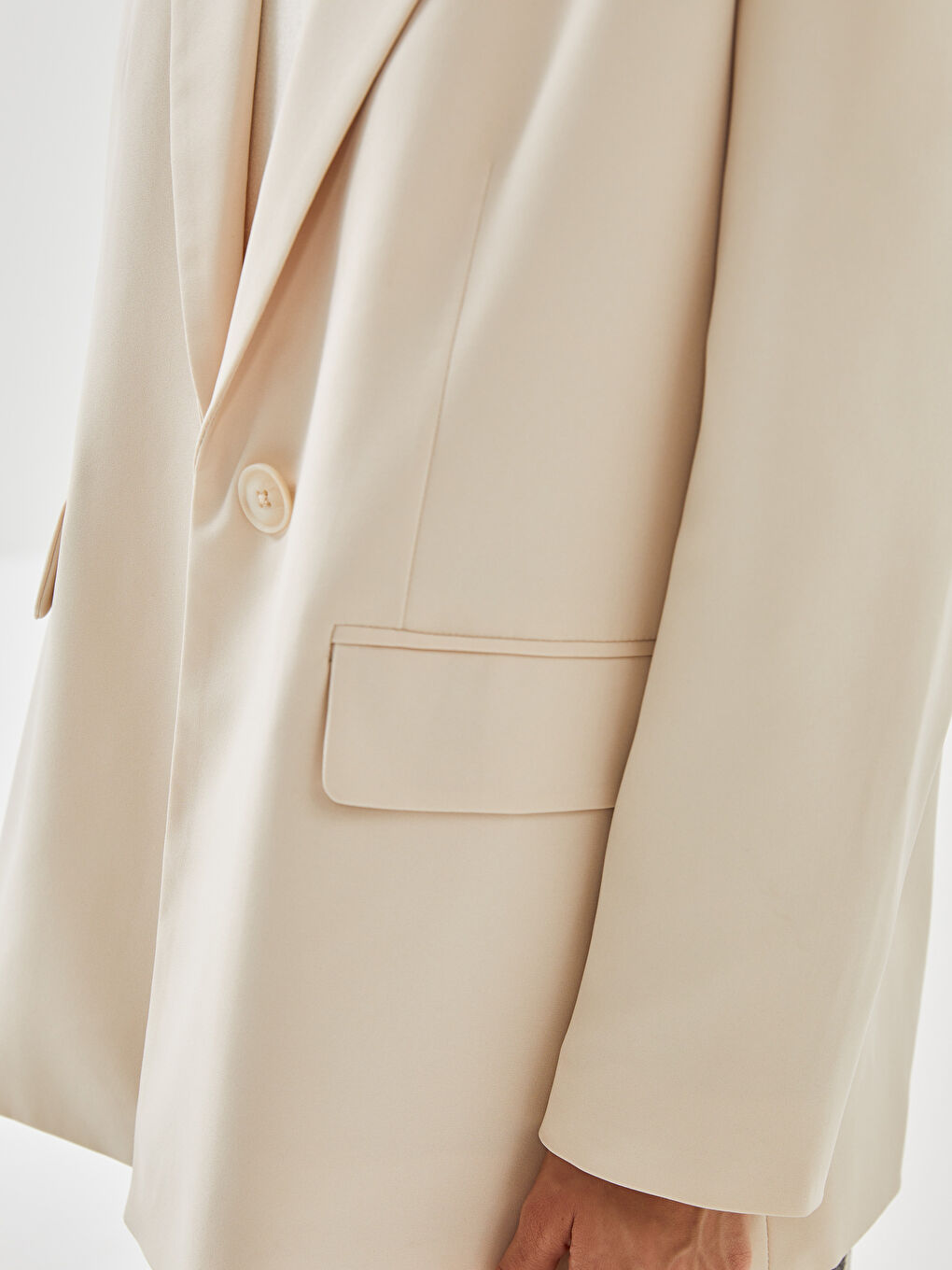 LCW Vision Plain Long Sleeve Women's Blazer Jacket -S59579Z8-FDU