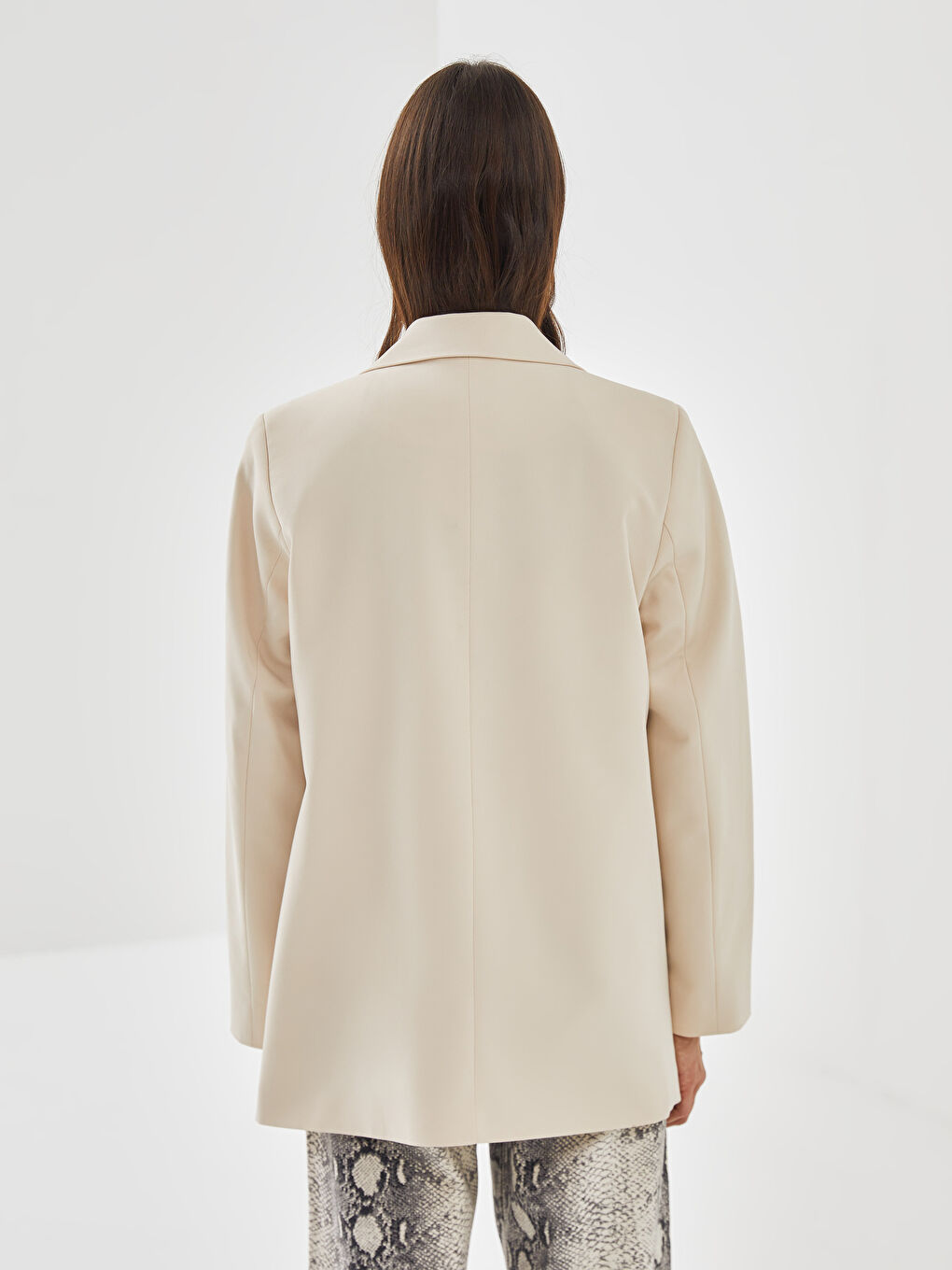 LCW Vision Plain Long Sleeve Women's Blazer Jacket -S59579Z8-FDU