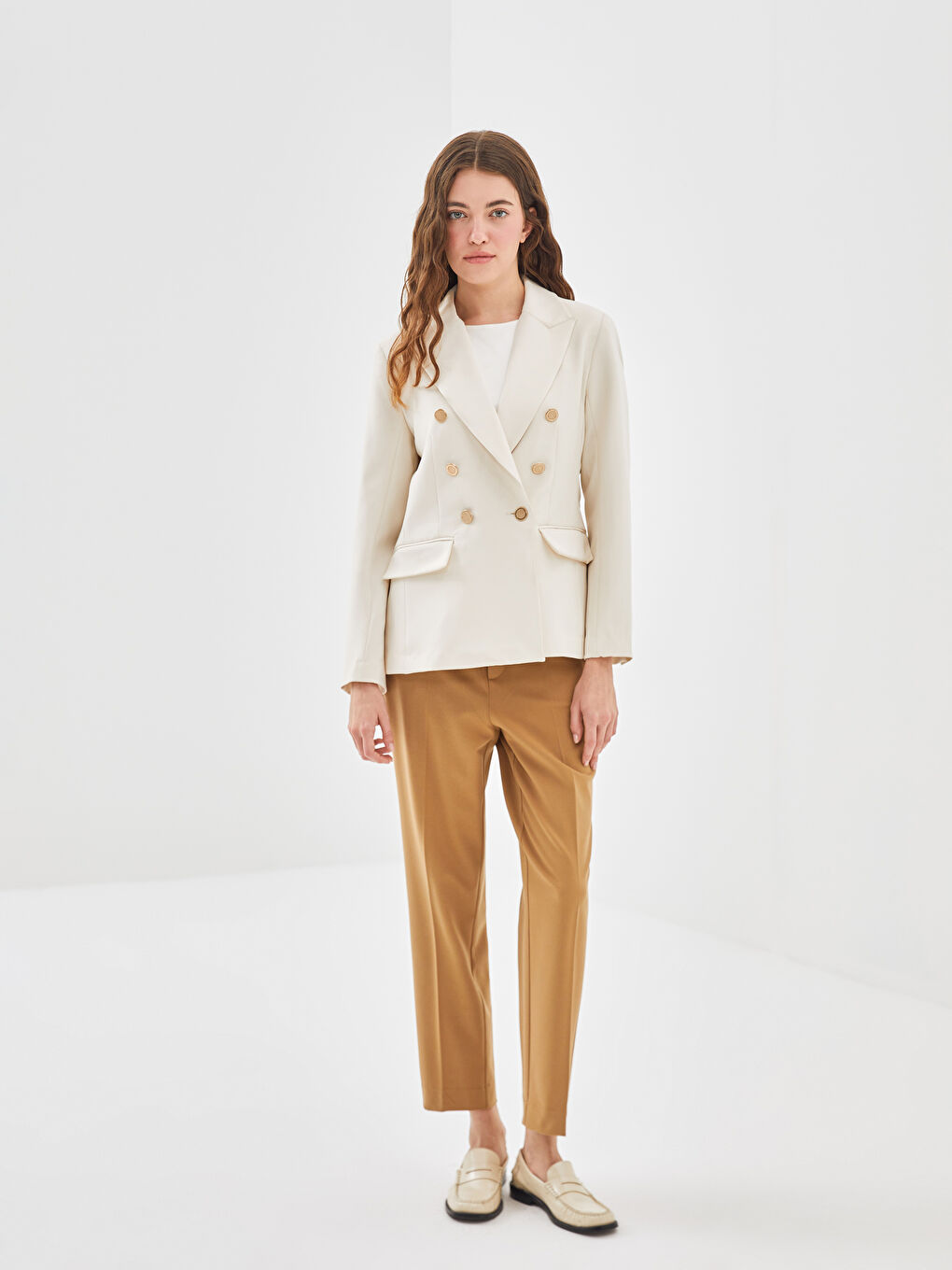 Jacket Collar Plain Long Sleeve Women's Jacket -S59580Z8-R9J