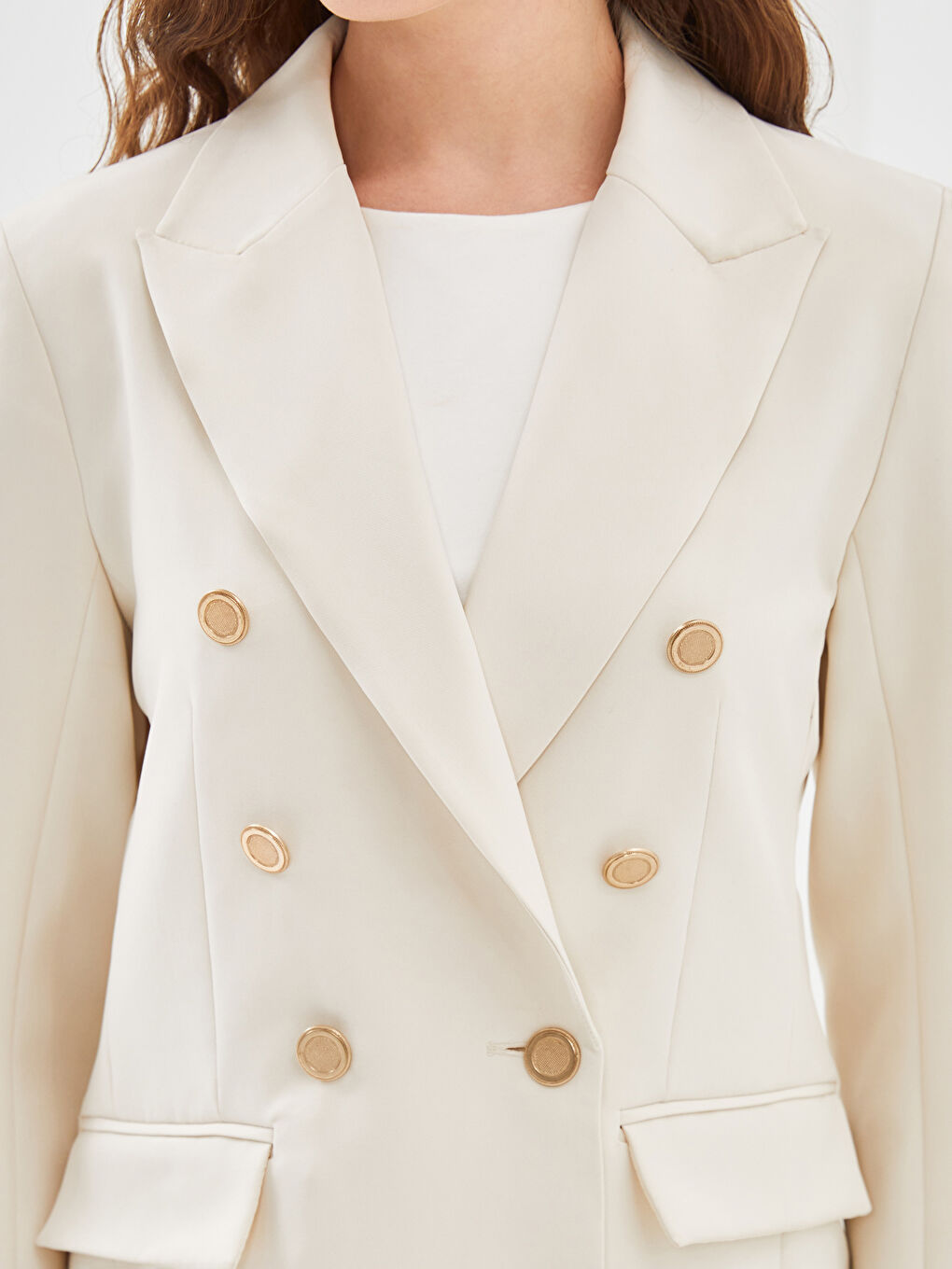 Jacket Collar Plain Long Sleeve Women's Jacket -S59580Z8-R9J